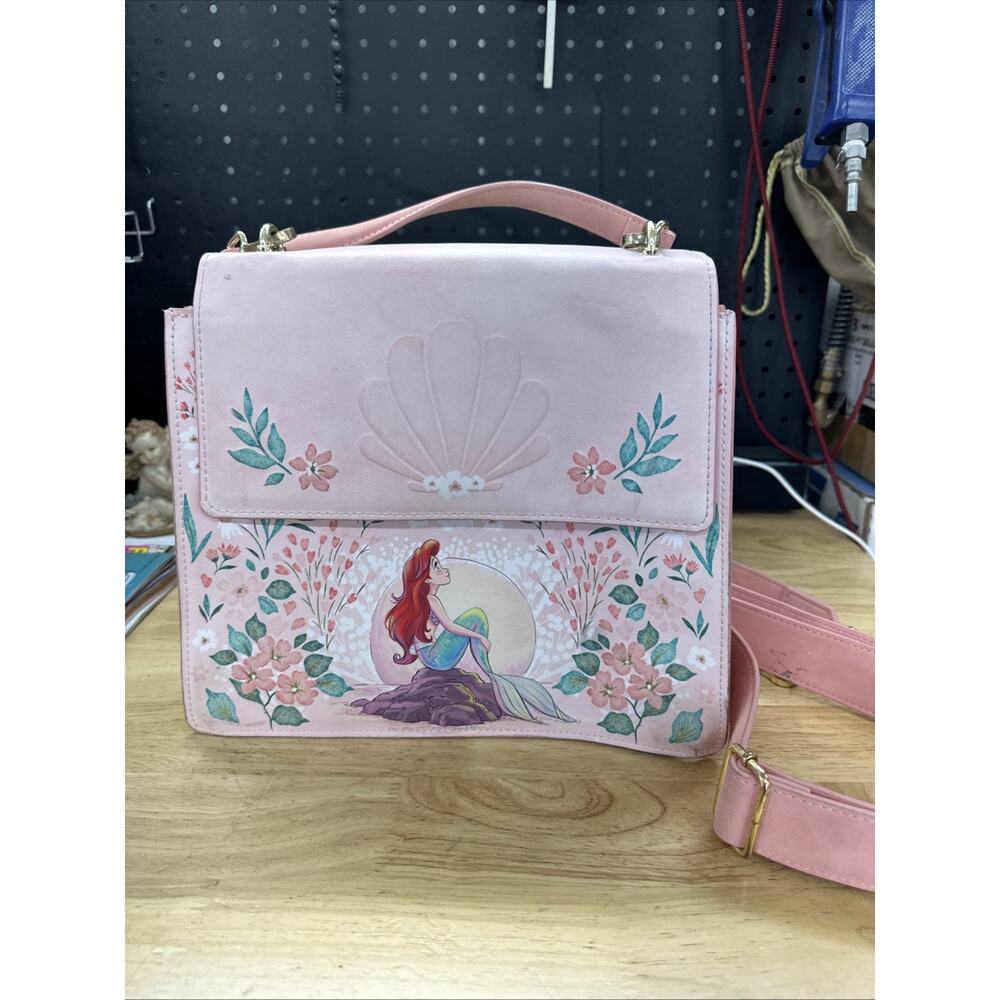 Disney Little Mermaid Multi Pocket Crossbody Loungefly w/ interchangeable Handle